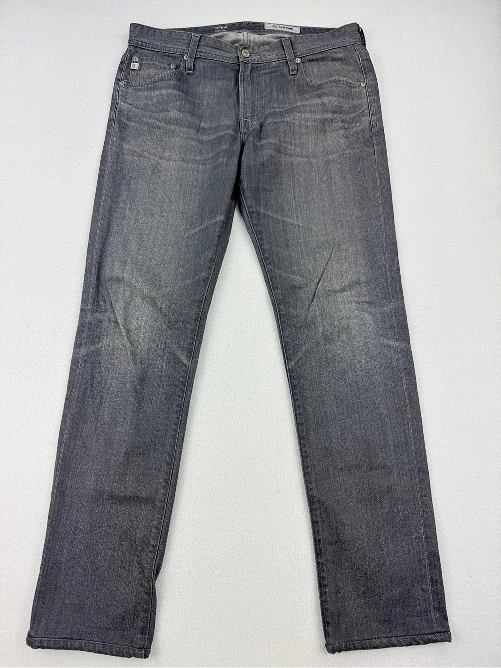 AG Adriano Goldschmied The Tellis Modern Slim Fit Gray Wash Jeans Men Size 33x32